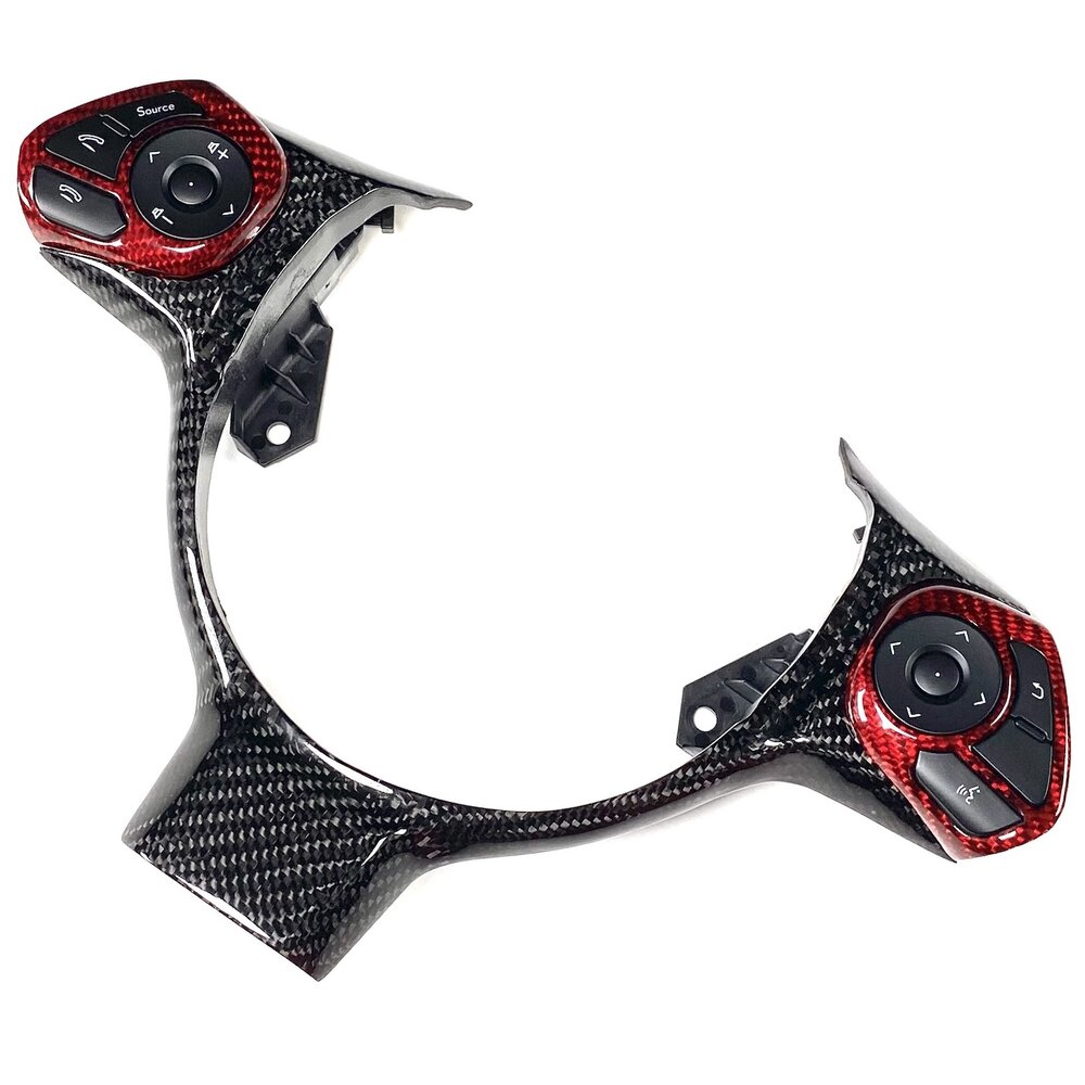 Custom Carbon Fiber Steering Wheel Switch Assembly — Carbon