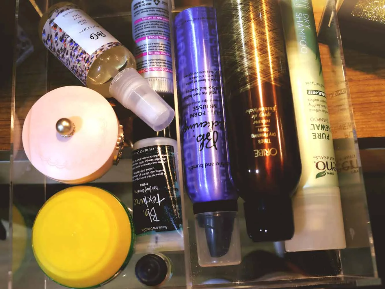 And my hairstyling stuff.