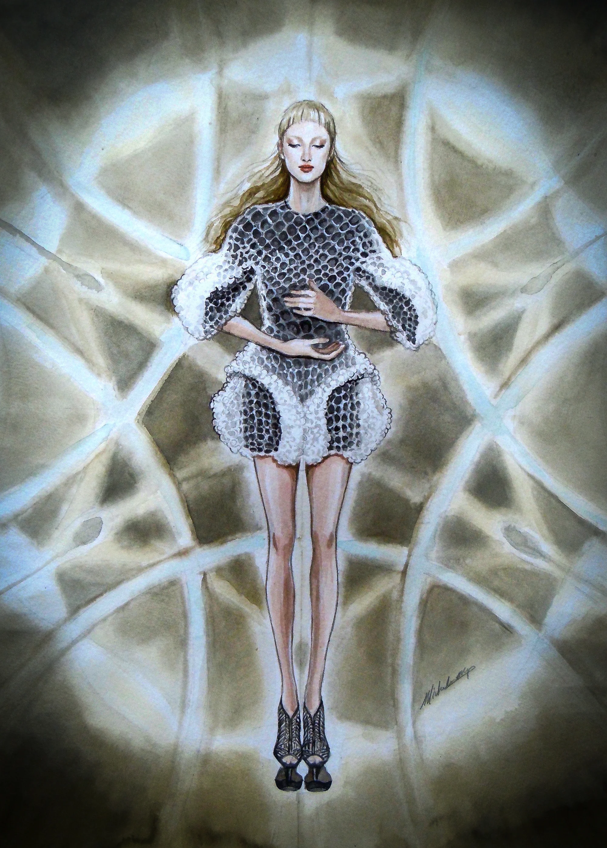 Iris Van Herpen Fall 2016 Haute Couture submit for Drawadot on Instagram