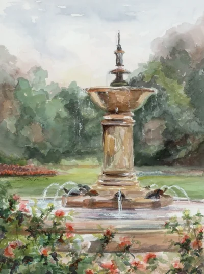 "The Fountain Of The Rose Garden"