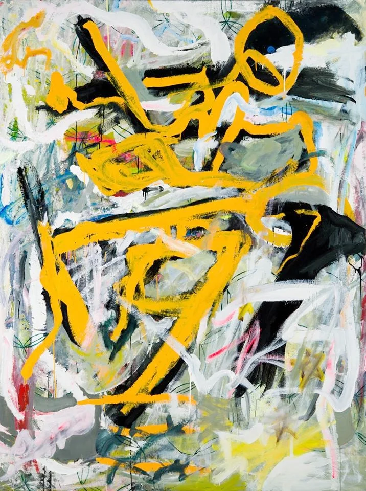 Untitled, mixed medium on canvas, 6' x 8', 2017