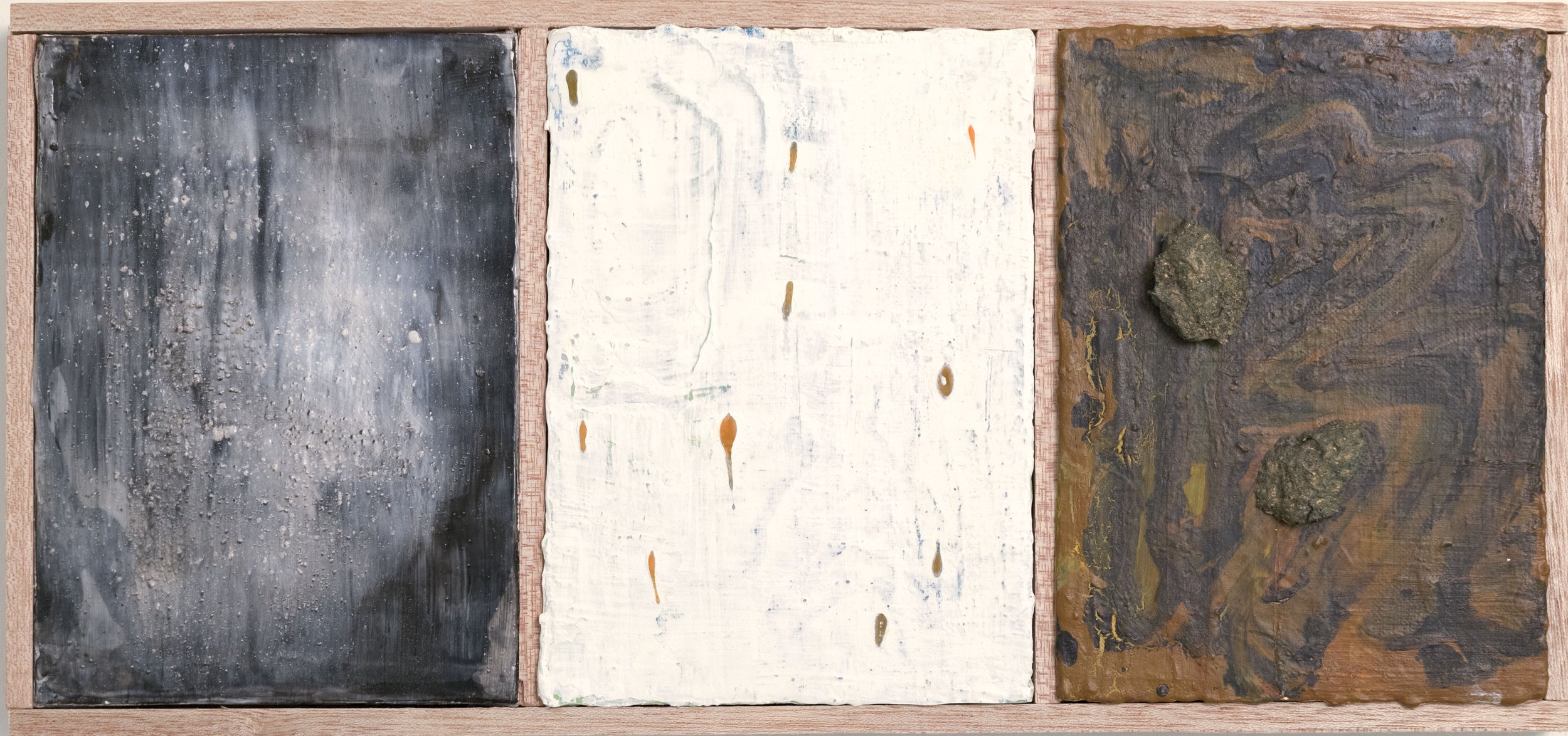 Untitled Triptych, 2023, 7 1/2" x 16 1/4"