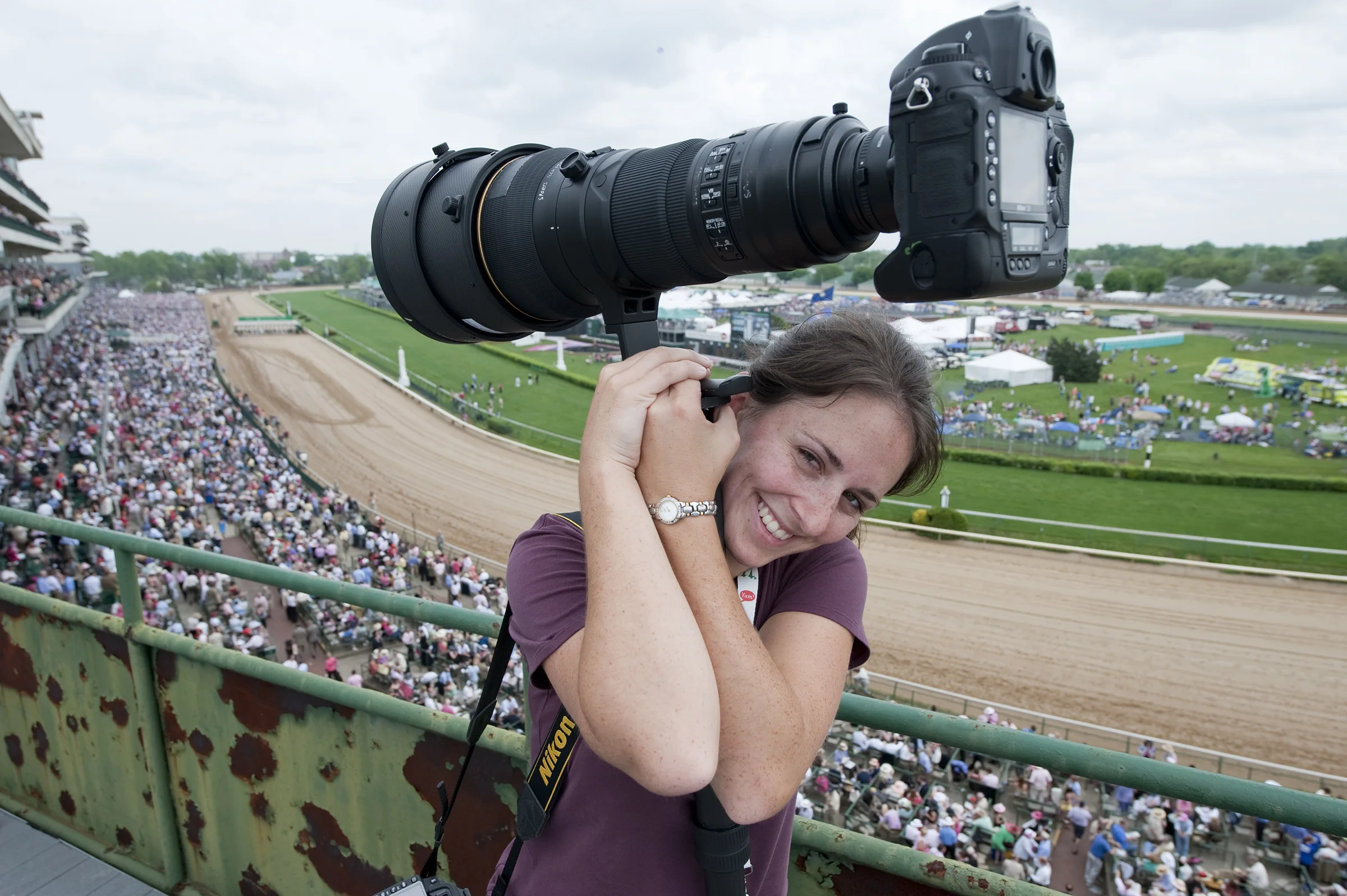 It's that time of year again - the Kentucky Derby. This is from the roof of Churchill Downs at some point before some Derby in the last 10 years.
