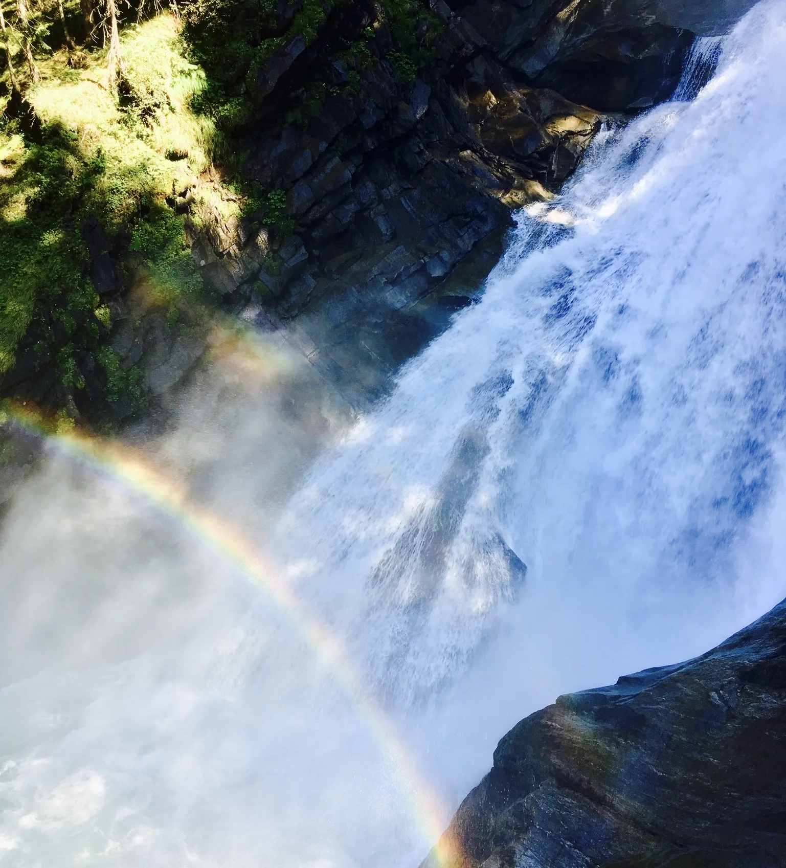 Double Rainbow at Krimml Waterfalls
