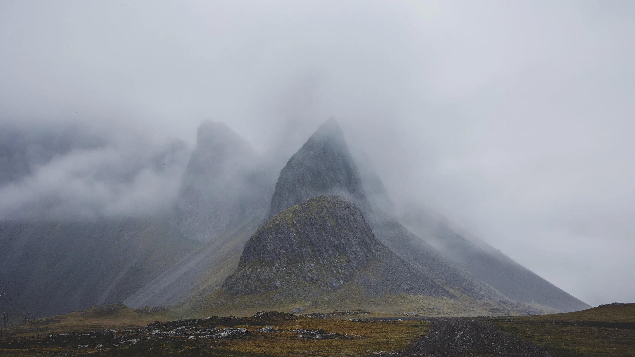 Driving along the beautiful scenery in Eastern Fjords