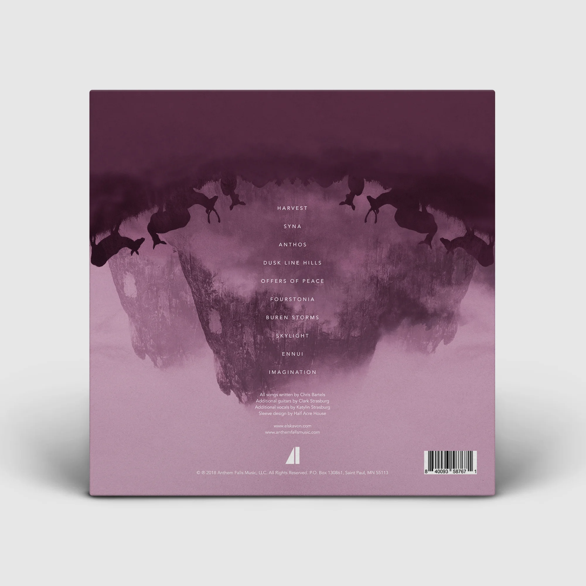 Skylight by Elskavon - Vinyl Album Sleeve Design (Back)