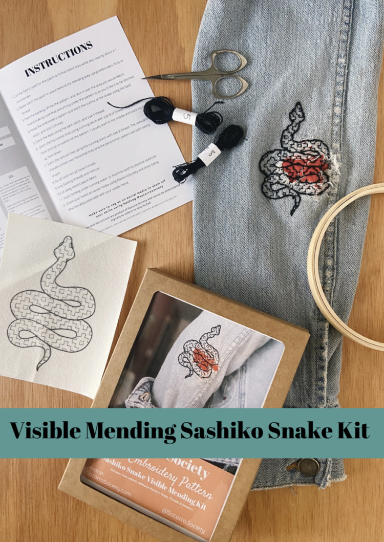 Sashiko Style Visible Mending Supply Kit – wrenbirdarts