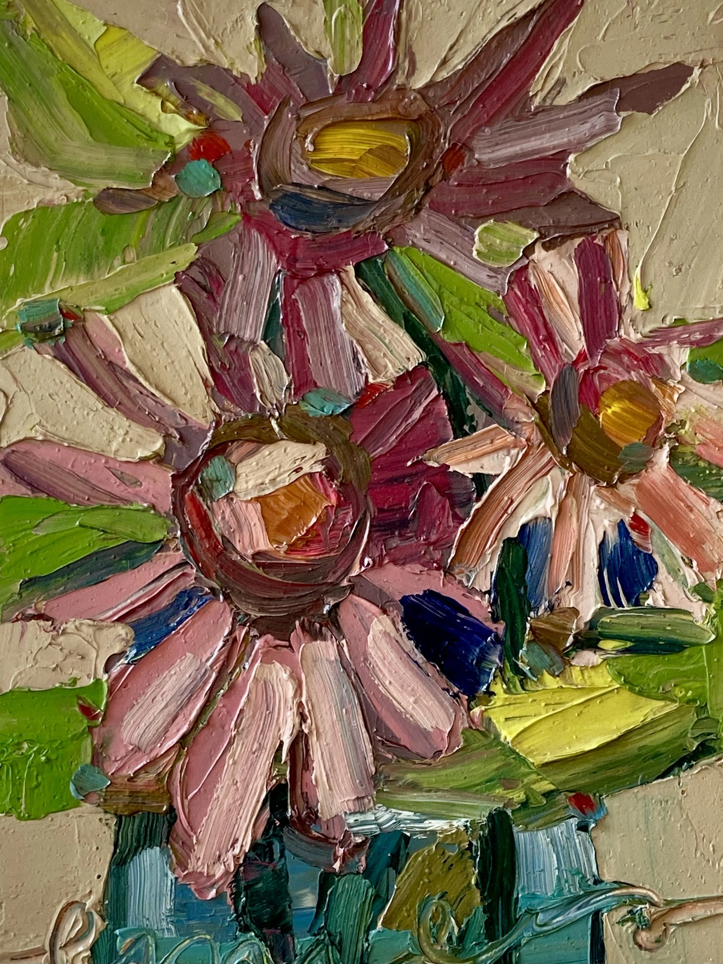 "Summer in the Garden" Original Oil Painting, 7 x 5 inches