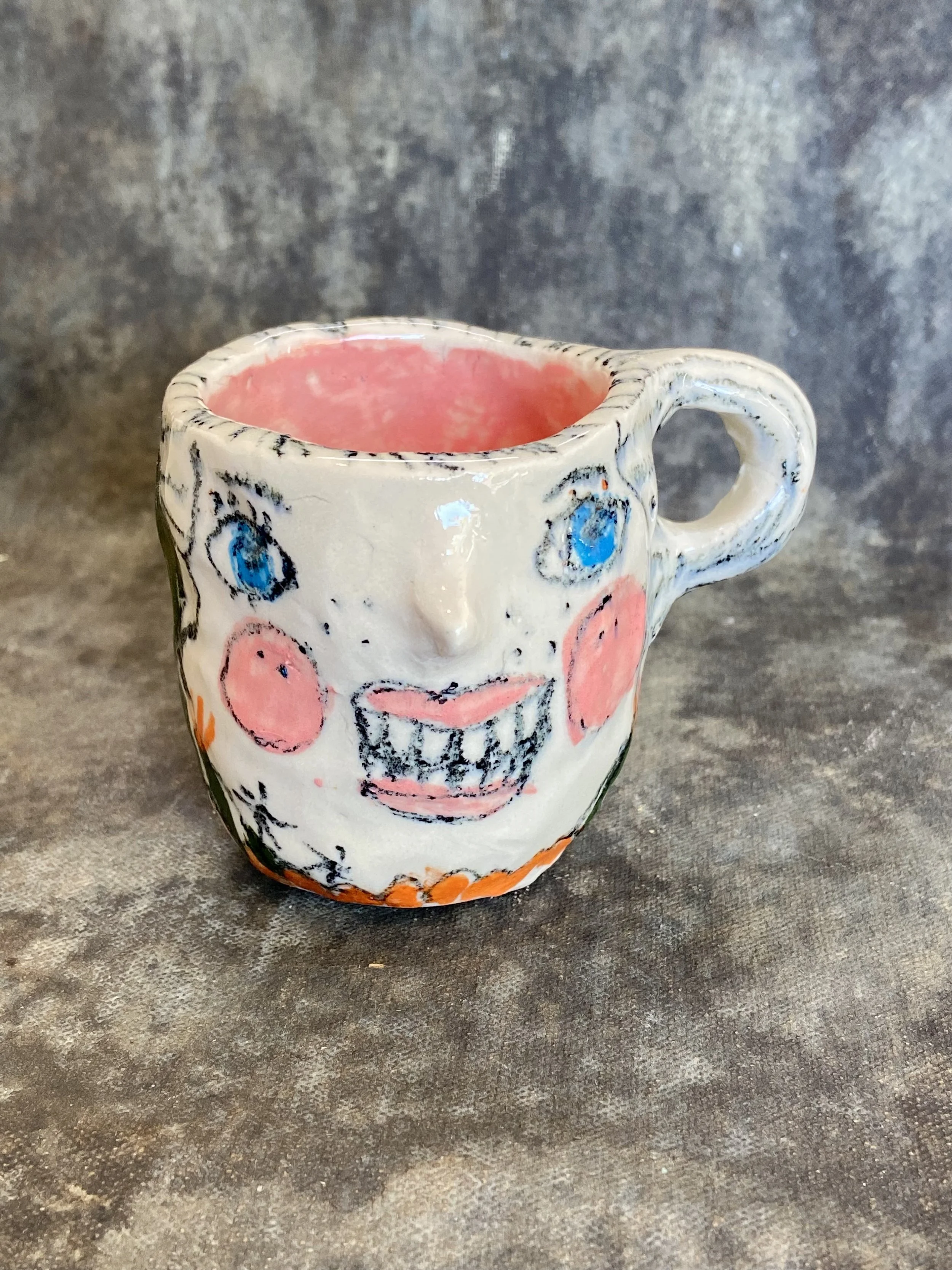 Porcelain Pinch Pot- House and Tree