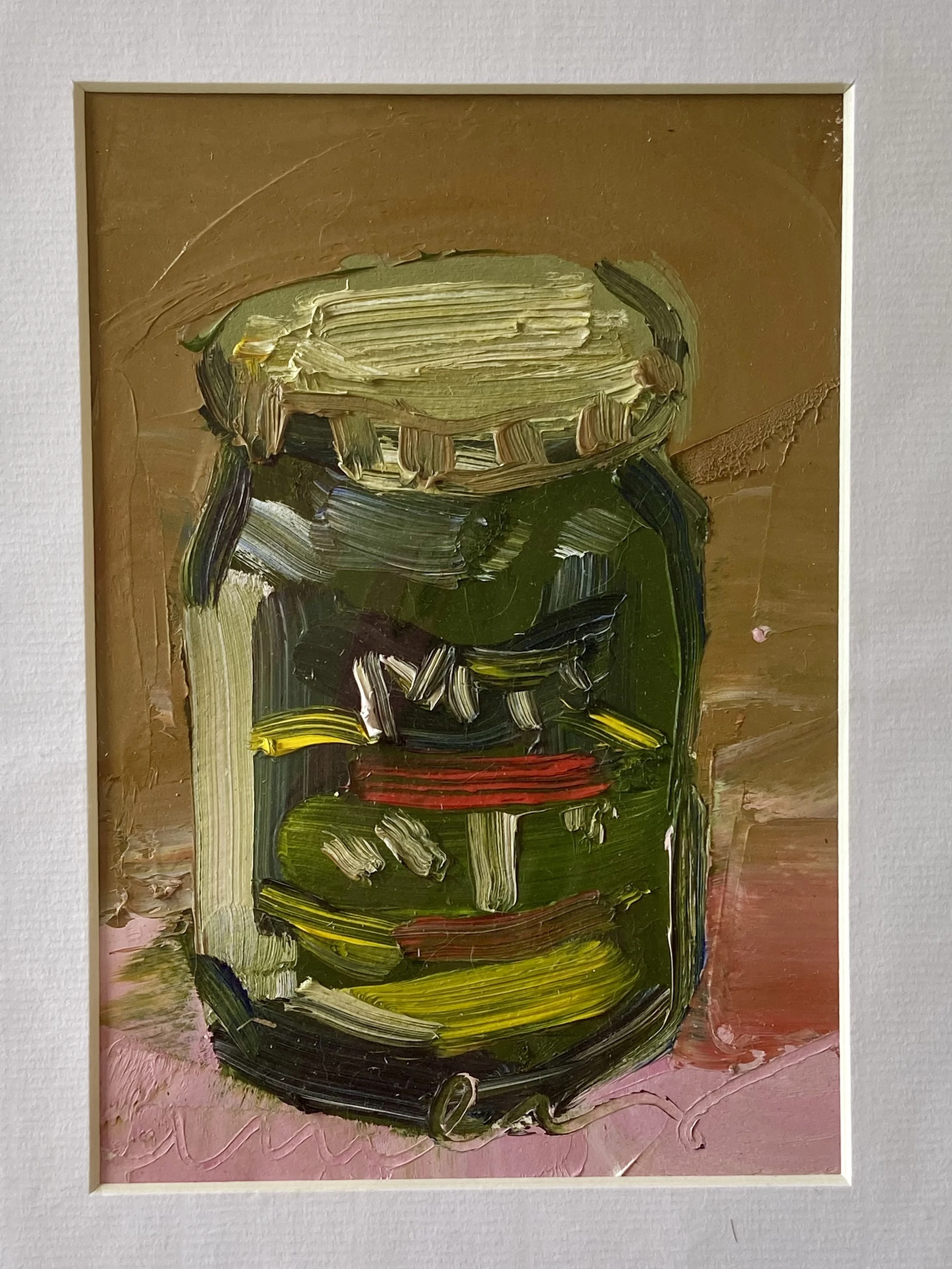 "Pickle Jar" Original Oil Painting, 5x7 inches