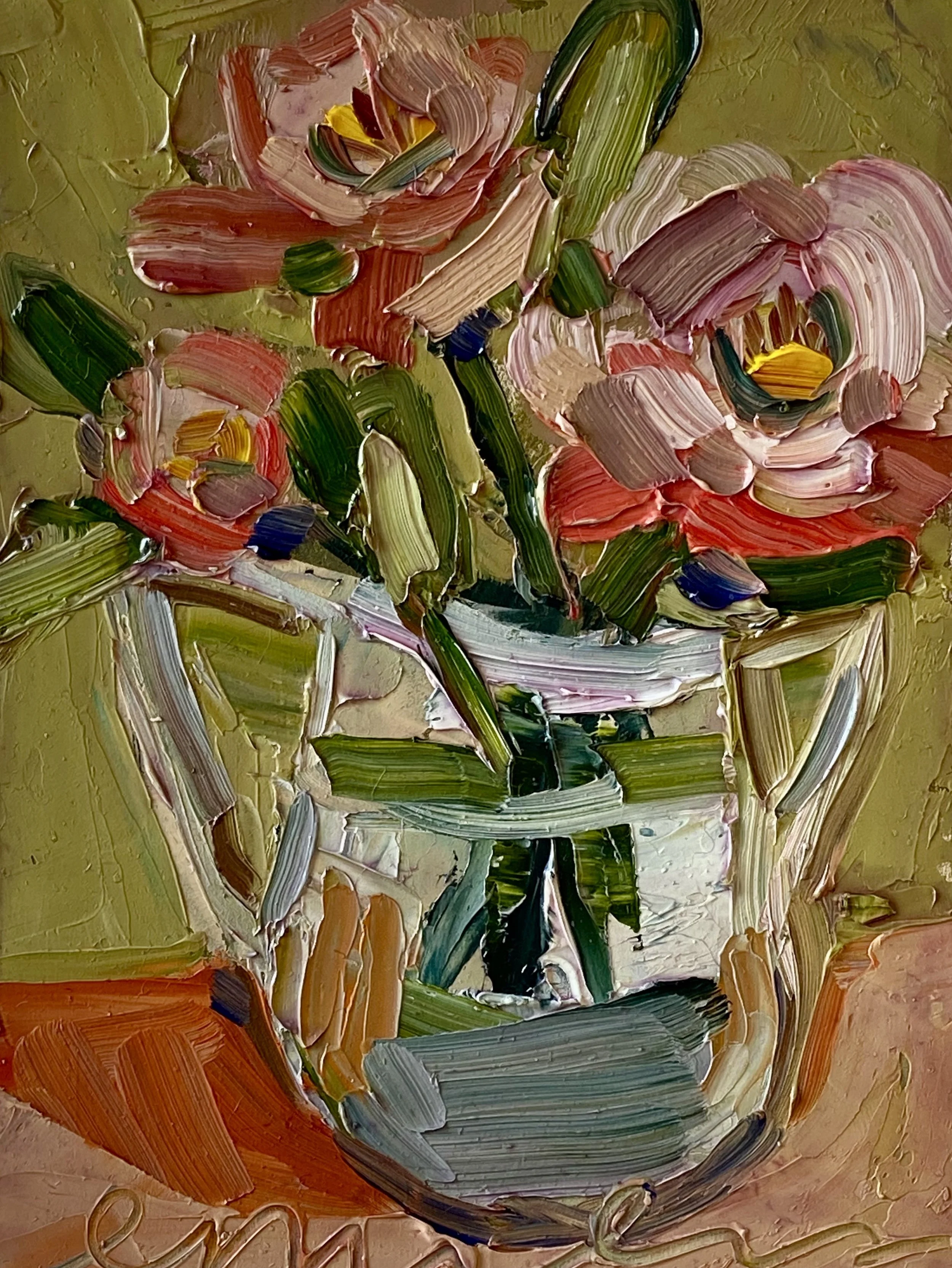 "A Cheerful Heart" Original Oil Painting, 7 x 5 inches