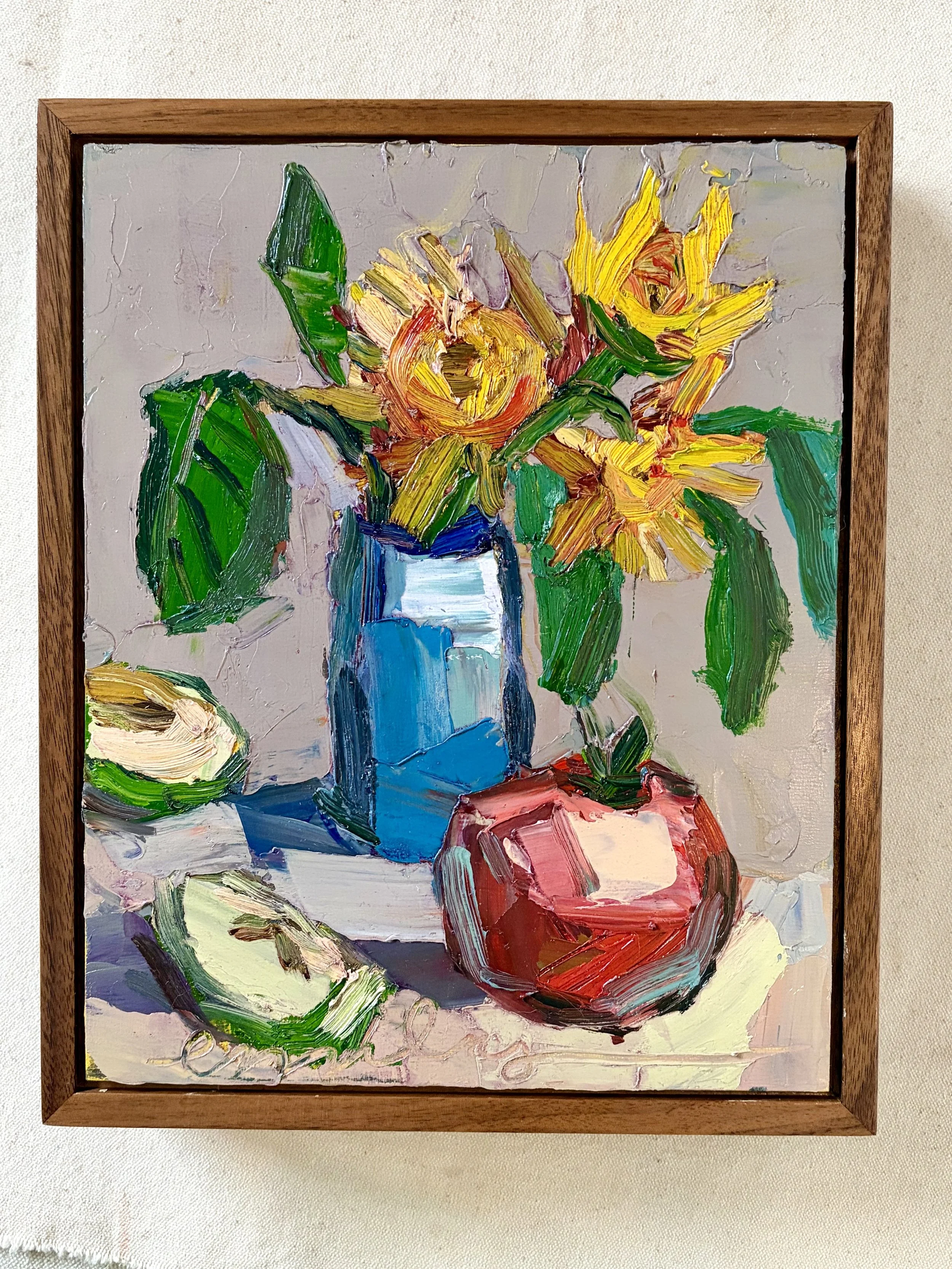 "Sunflower Season" Original Oil Painting, 8 x 10 inches