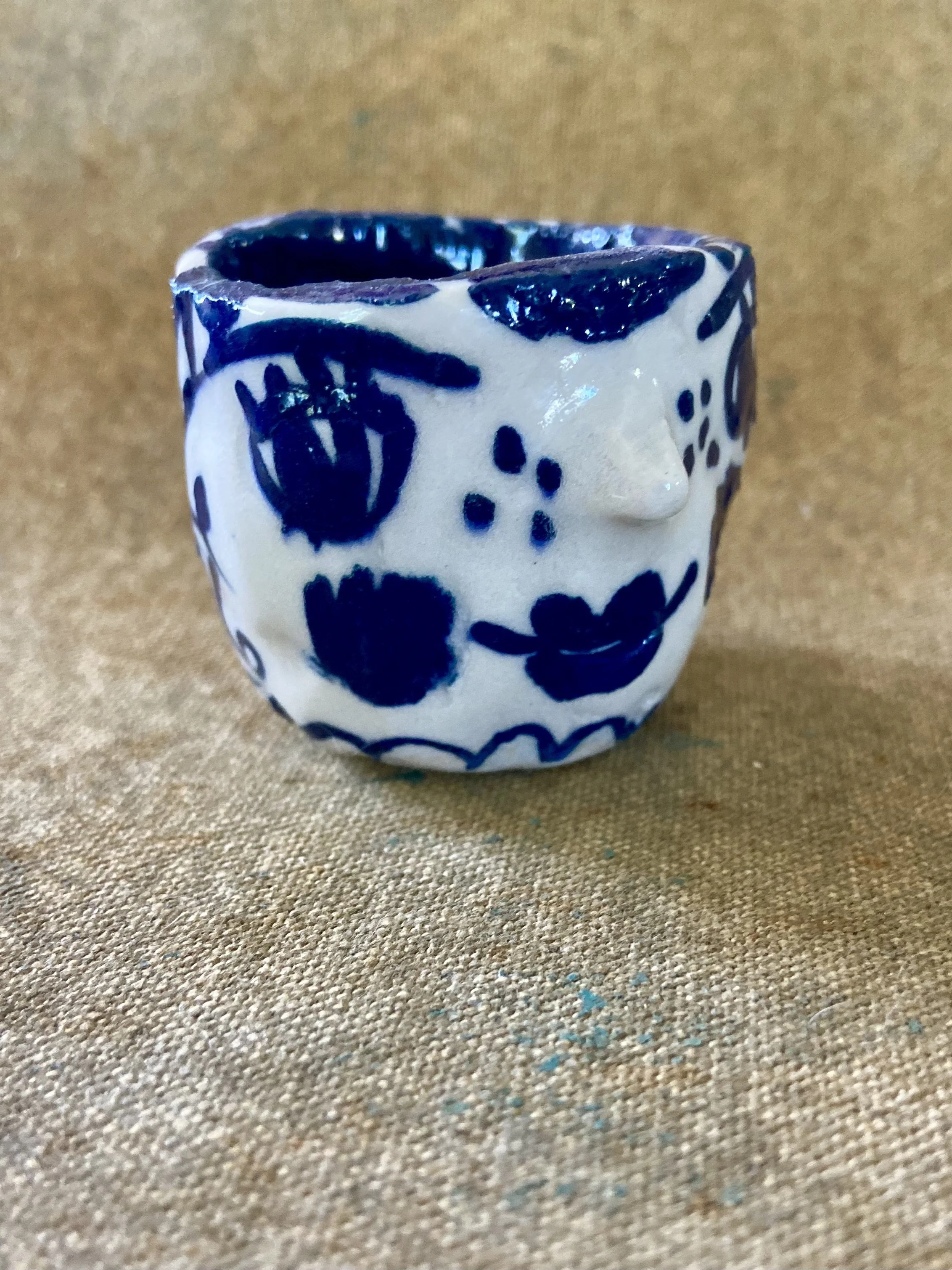 Porcelain Pinch Pot- Made with Loving Hands