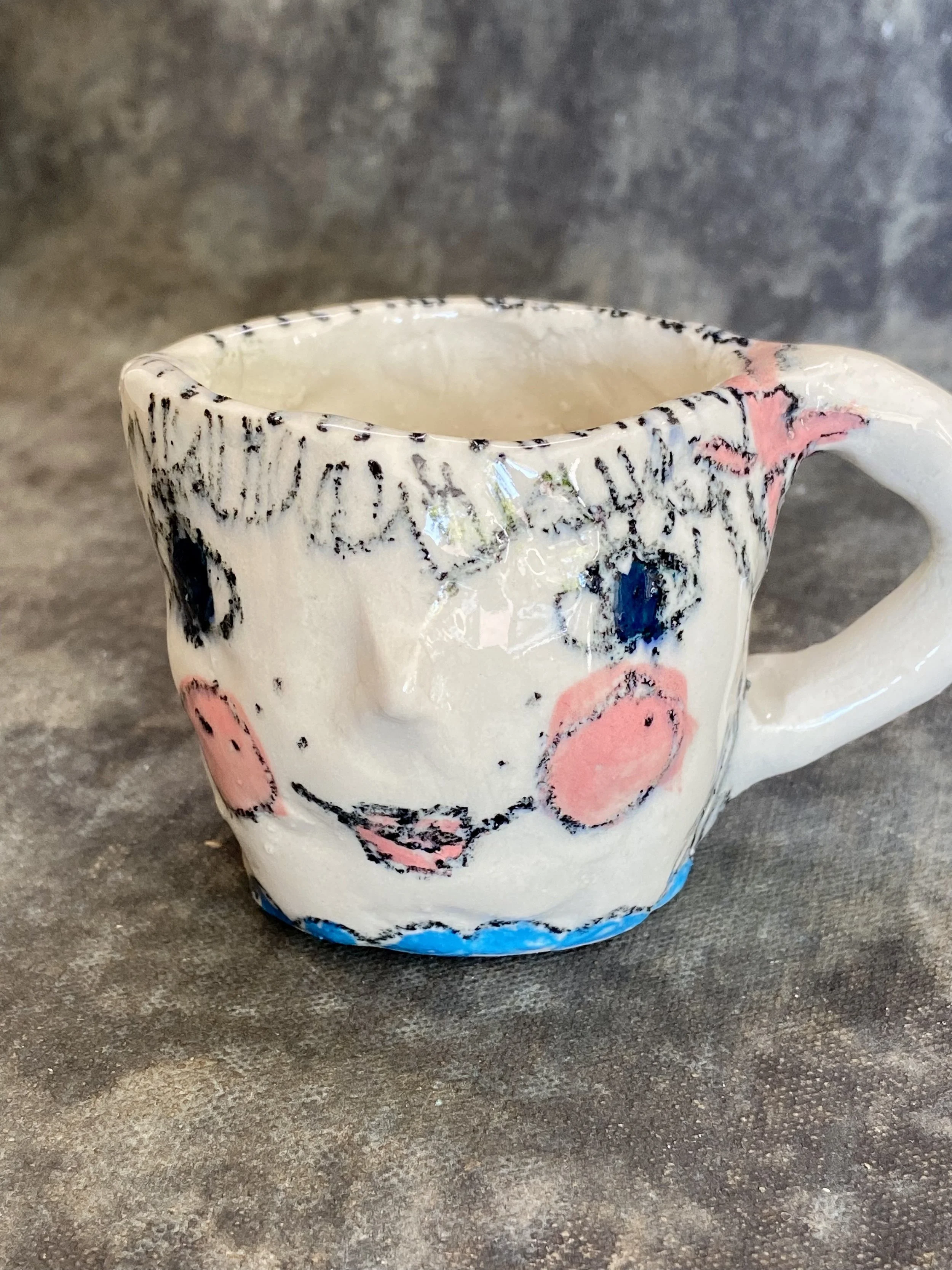Porcelain Pinch Pot- Rainbow