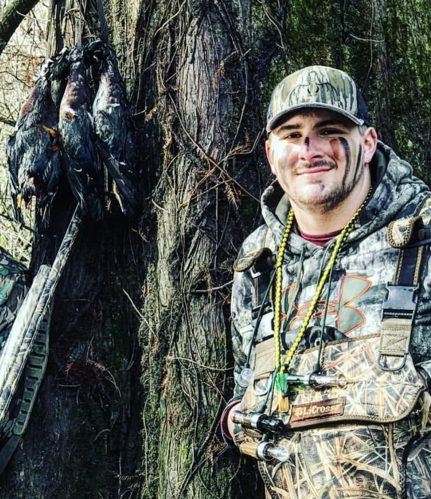 Colton Wadkins Howdy! My name is Colton Wadkins and I'm from Mobile, Alabama. I'm currently enrolled at the University of North Alabama, where I am also on the football team. Growing up, my father always had me outside instilling the value and tradition of the hunt into my heart at a very early age. I was taught that while catching fish and killing deer are incredible moments in life, the memories made from fellowship while being outdoors is what really matters. Now that I'm grown, I recognize the importance to teach the younger generations to value the outdoors as a sanctuary as my father taught me. Giving back is what it's all about. I also like to play guitar and write a little music from time to time. God bless!
