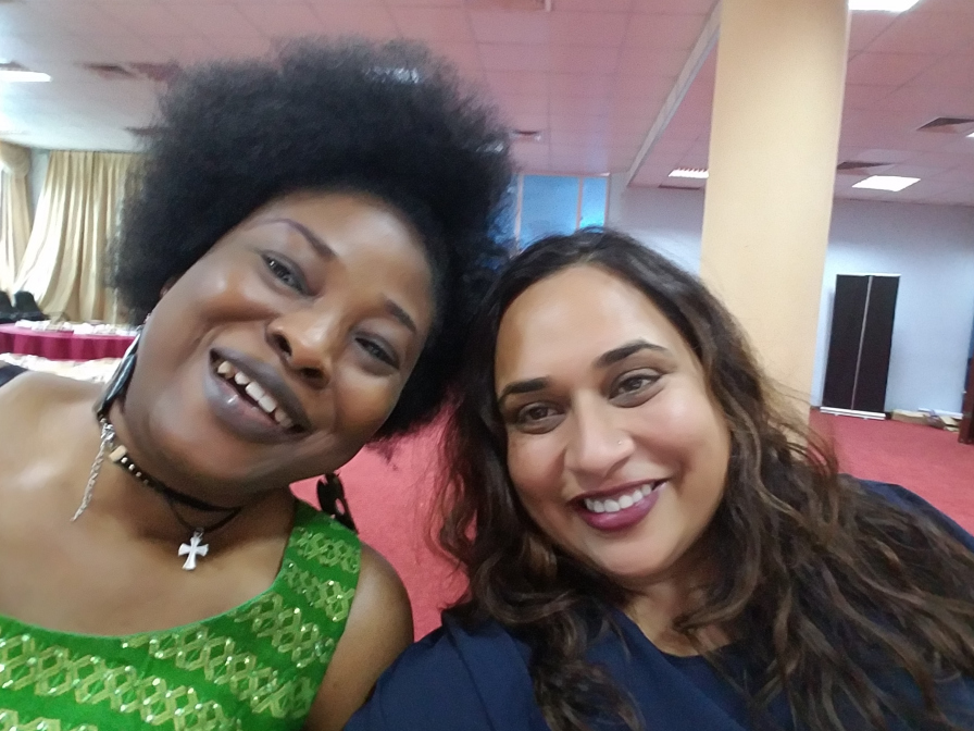 Rajasvini Bhansali (right) with Mariann Bassey Orovwuje.