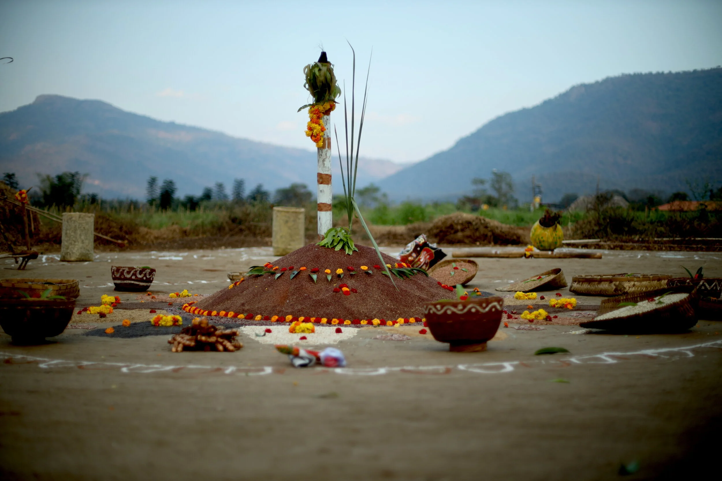  The learning exchange began with a site visit to Amrita Bhoomi in Karnataka, one of  La Via Campesina’s  agroecology schools in South Asia. Here, participants learned about agroecology as practiced in the Indian context -- known popularly as Zero Bu