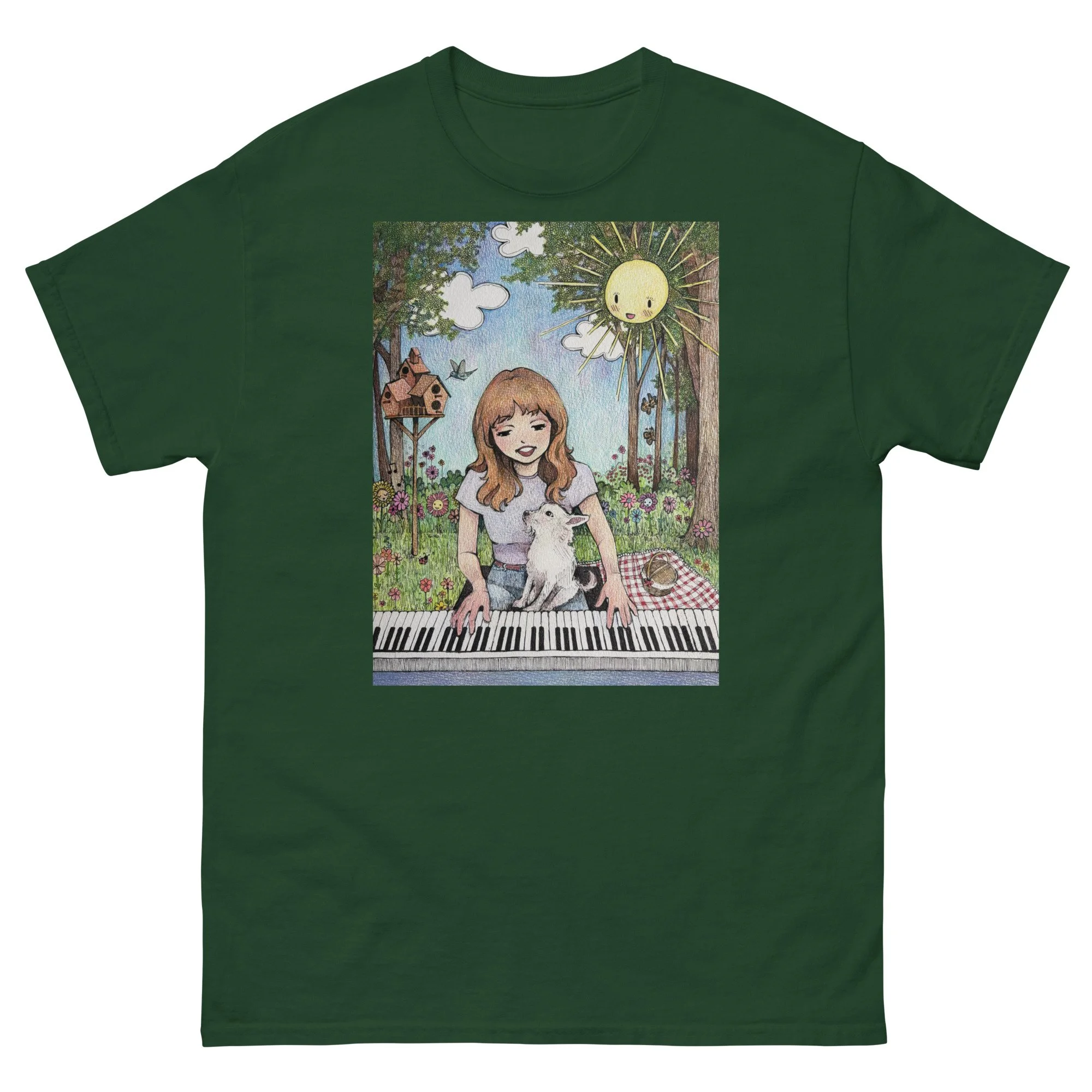 unisex-classic-tee-forest-green-front-6abaf11a17884.jpg