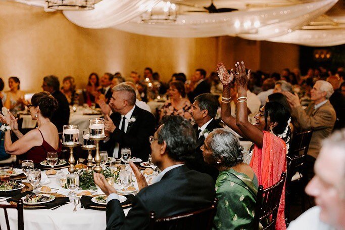 A reception grand entrance is a great way to kick off the dinner party portion of the wedding day. It sets a celebratory tone for the evening and brings joyful energy to the room. 

Photos: @photosbyjenniferjane 

#reception #weddingreception #weddin