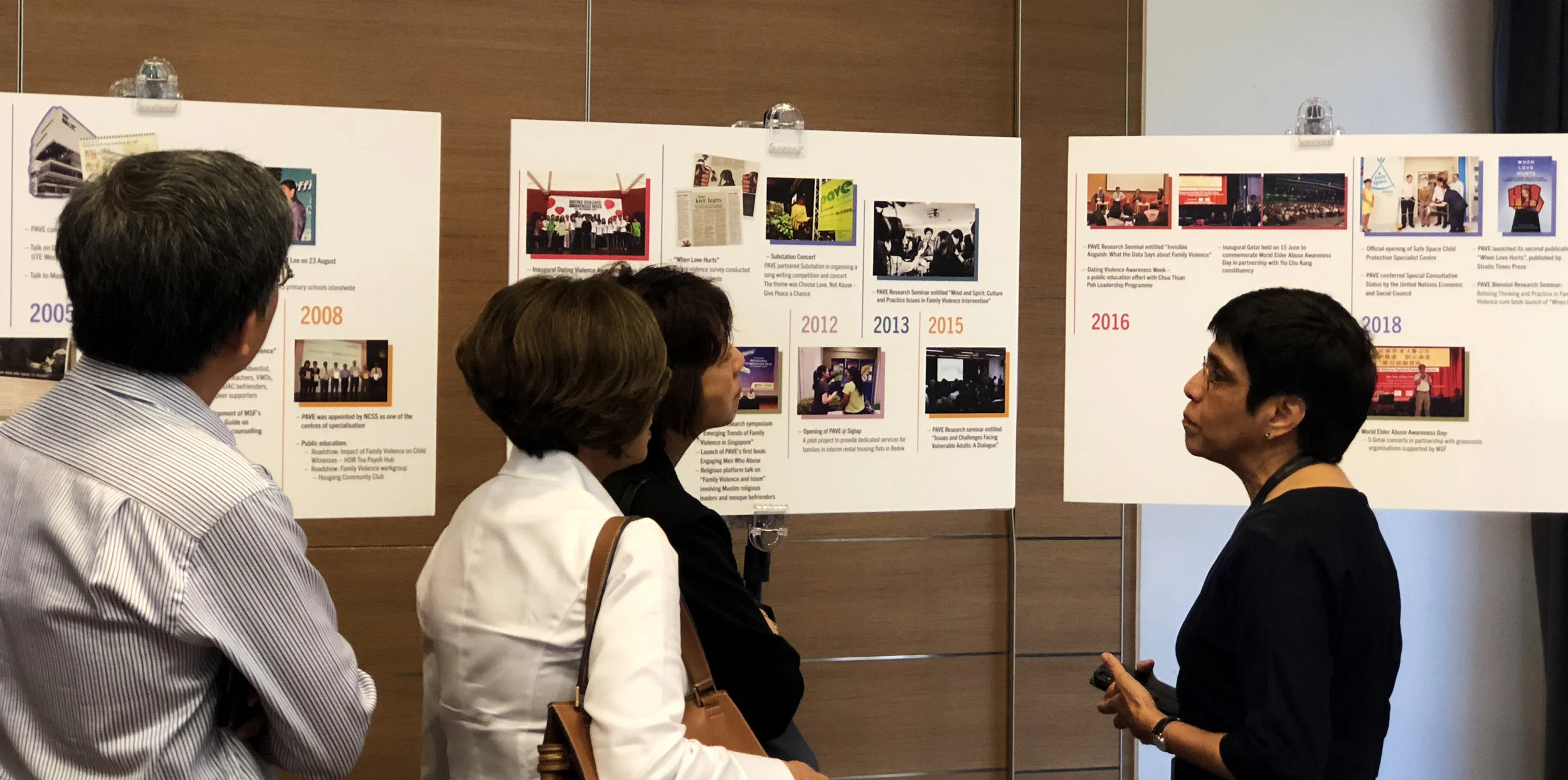  To achieve these outcomes, we adopted a practical approach. We designed a suite of posters based on a layout template, making it easy to compile and convey key information. 