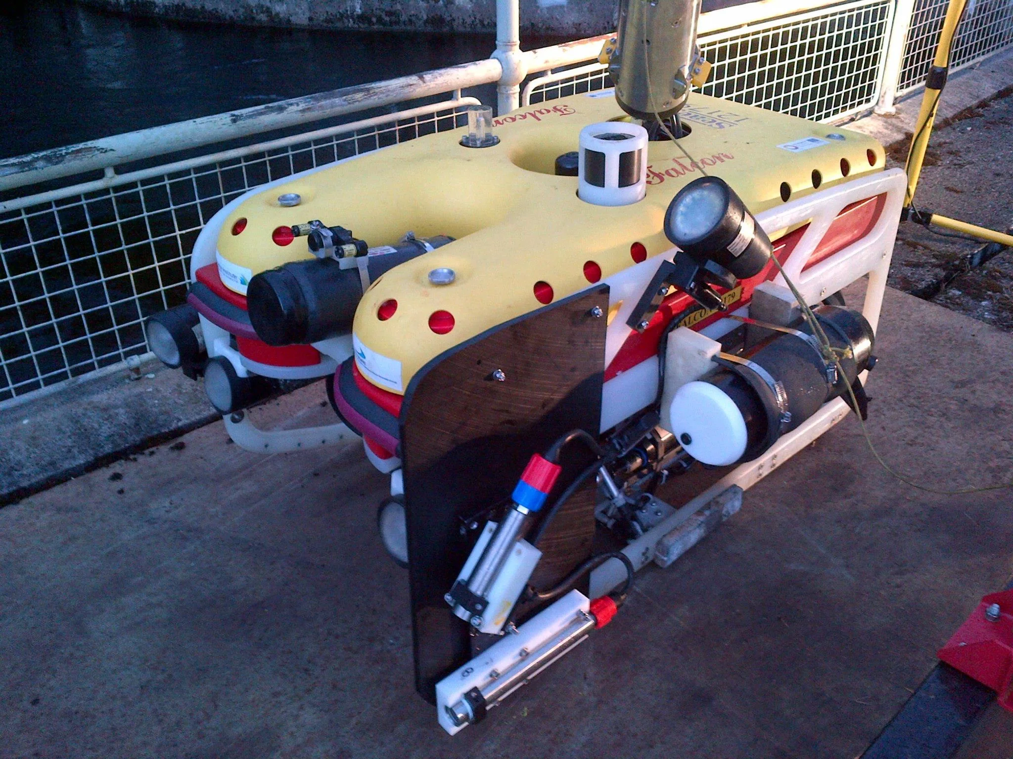 SLV-50 Subsea Laser Profiler mounted on ROV and used in hydroelectric dam inspection survey