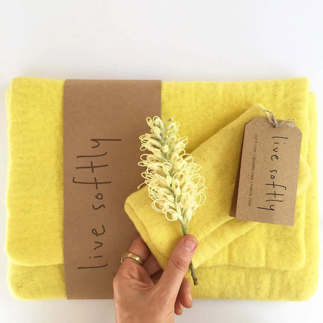 Mindful Design Live Softly is design with a conscience. We want to take you back to the source, creating a story that links the user and the makers. All of our products are machine free - made entirely by hand. We believe in slow fashion - our cases are made to gather stories with you. We follow the Japanese aesthetic of wabi-sabi - each case is unique and perfectly imperfect in its own way, just like us humans! Using your case is a daily reminder to live softly and respect people, products and the earth. 