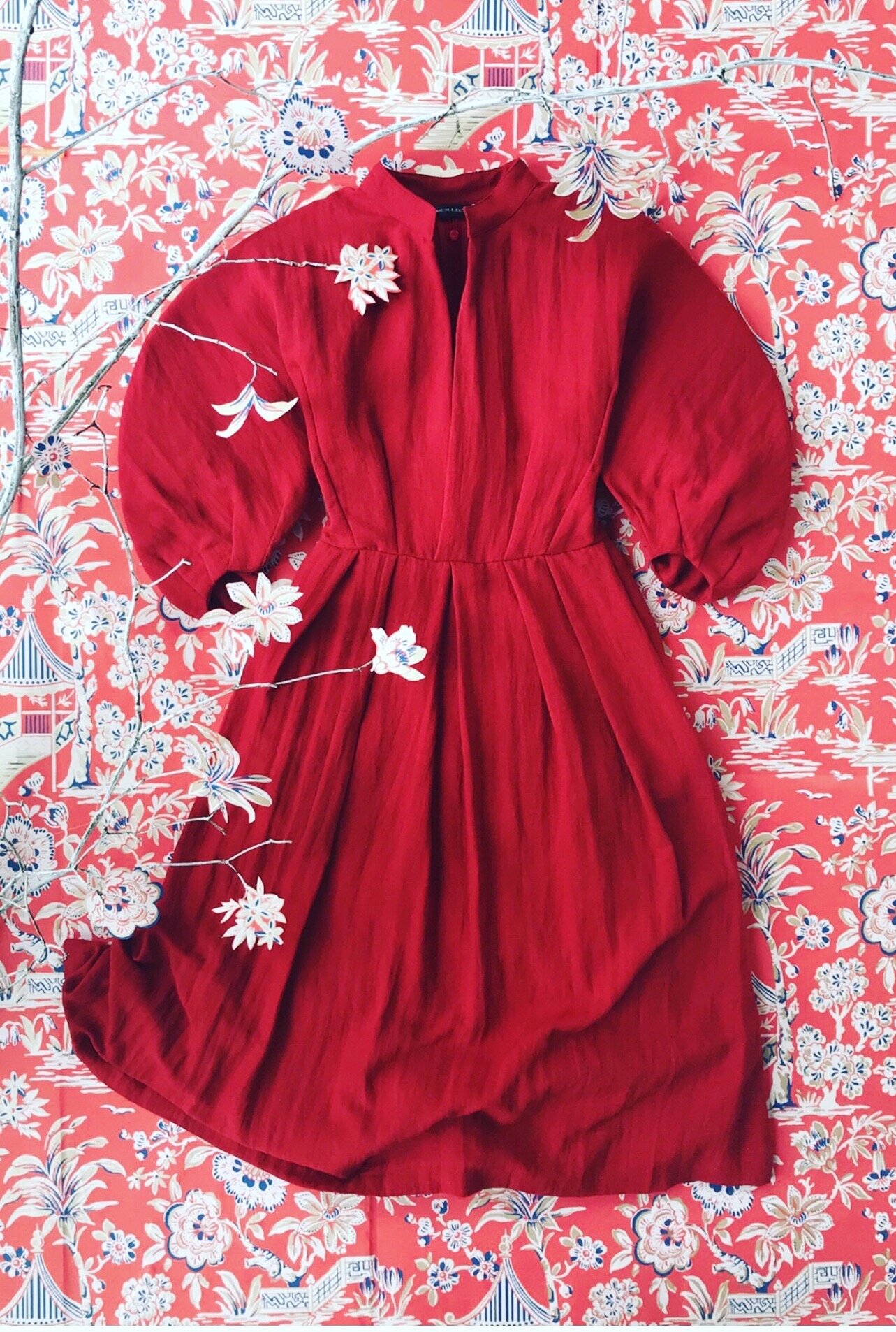 Red Dress - Flat Lay Styling
