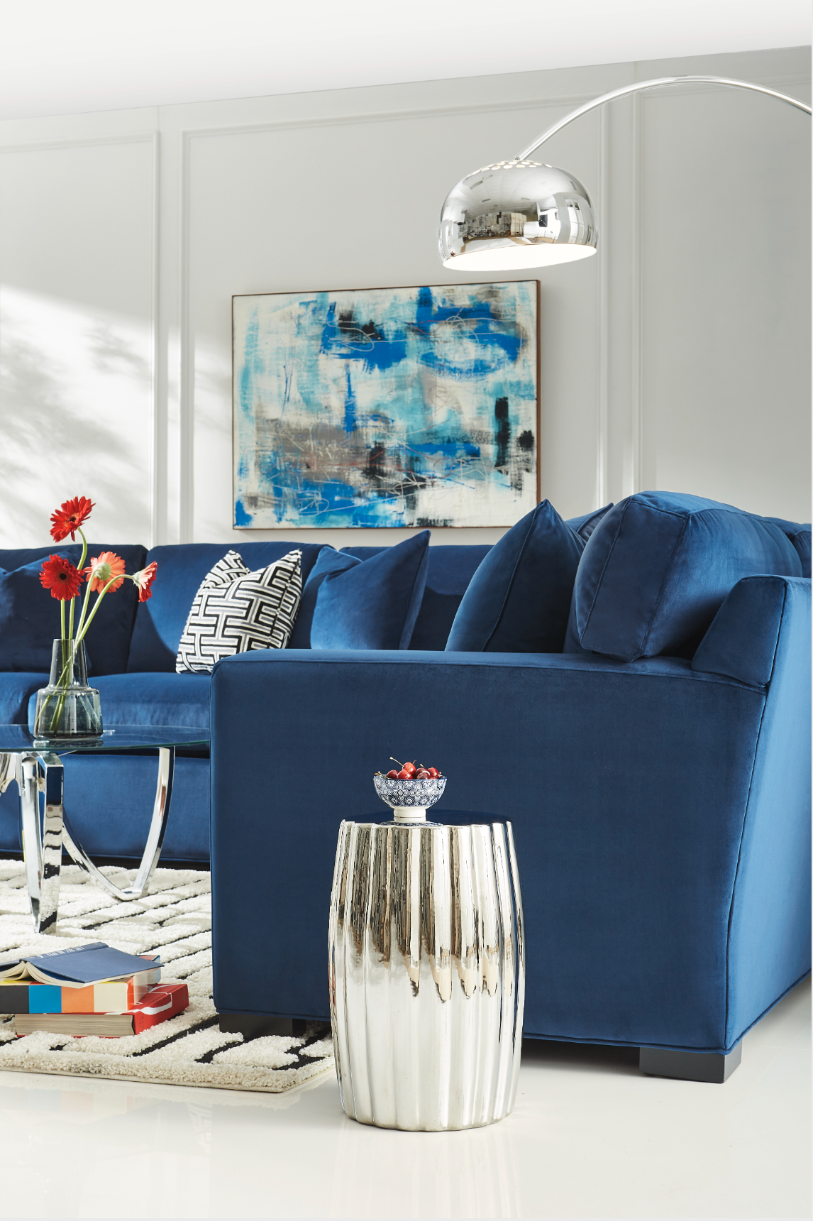 HARMONIE - velvet sofa