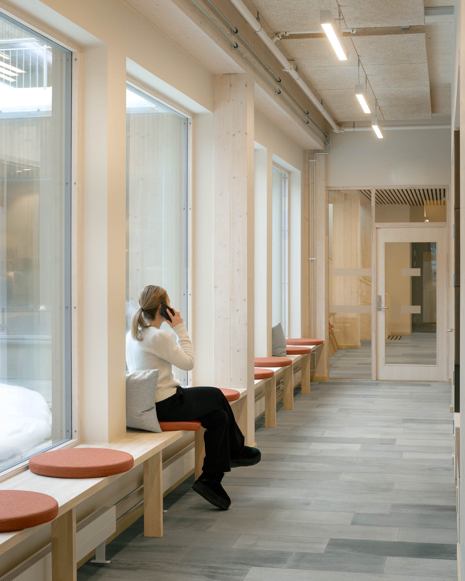 Interiører, Sparebank1 Gol, fotografert for Nordic Office of Architecture.