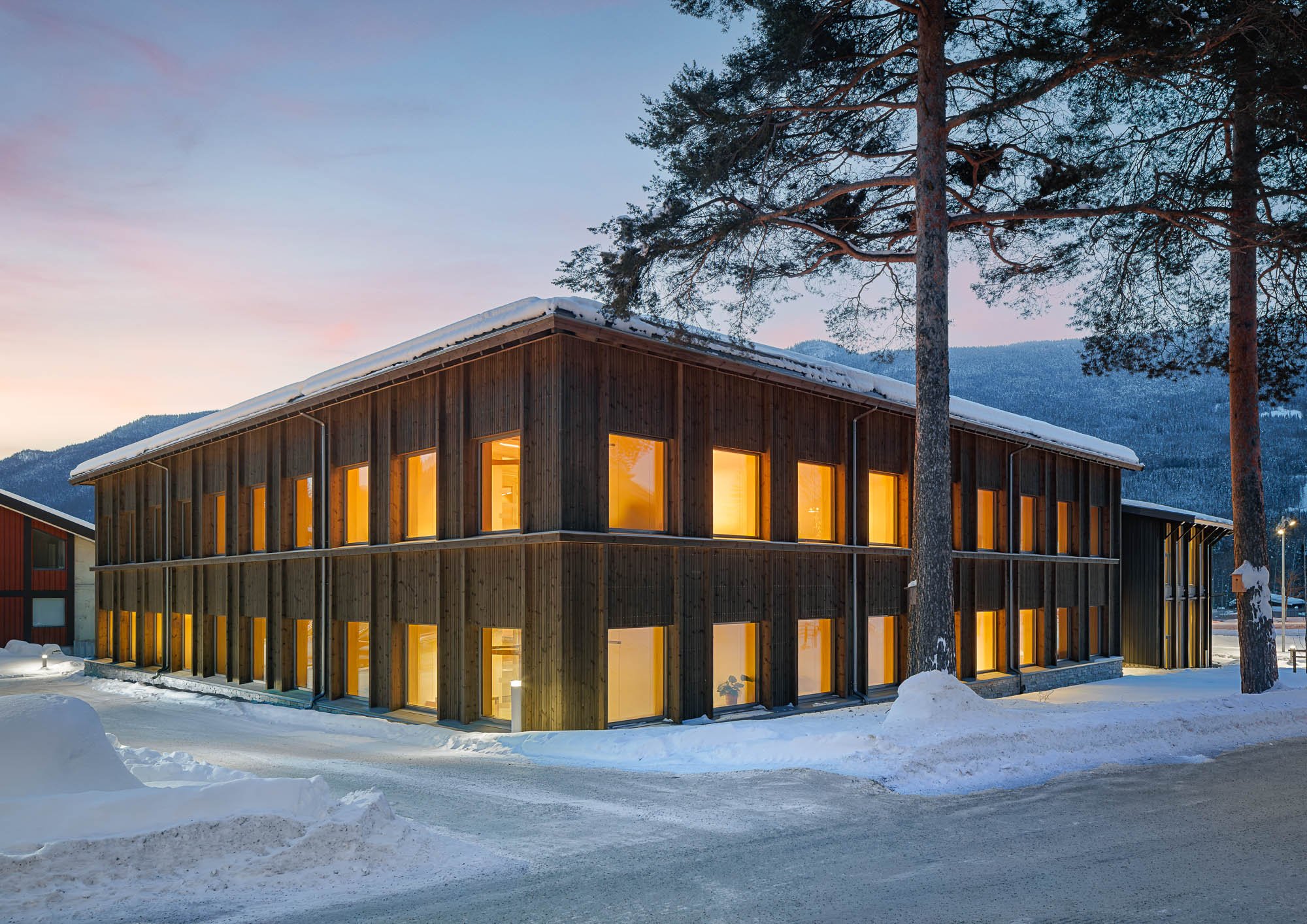 Sparebank1 Gol, fotografert for Nordic Office of Architecture.