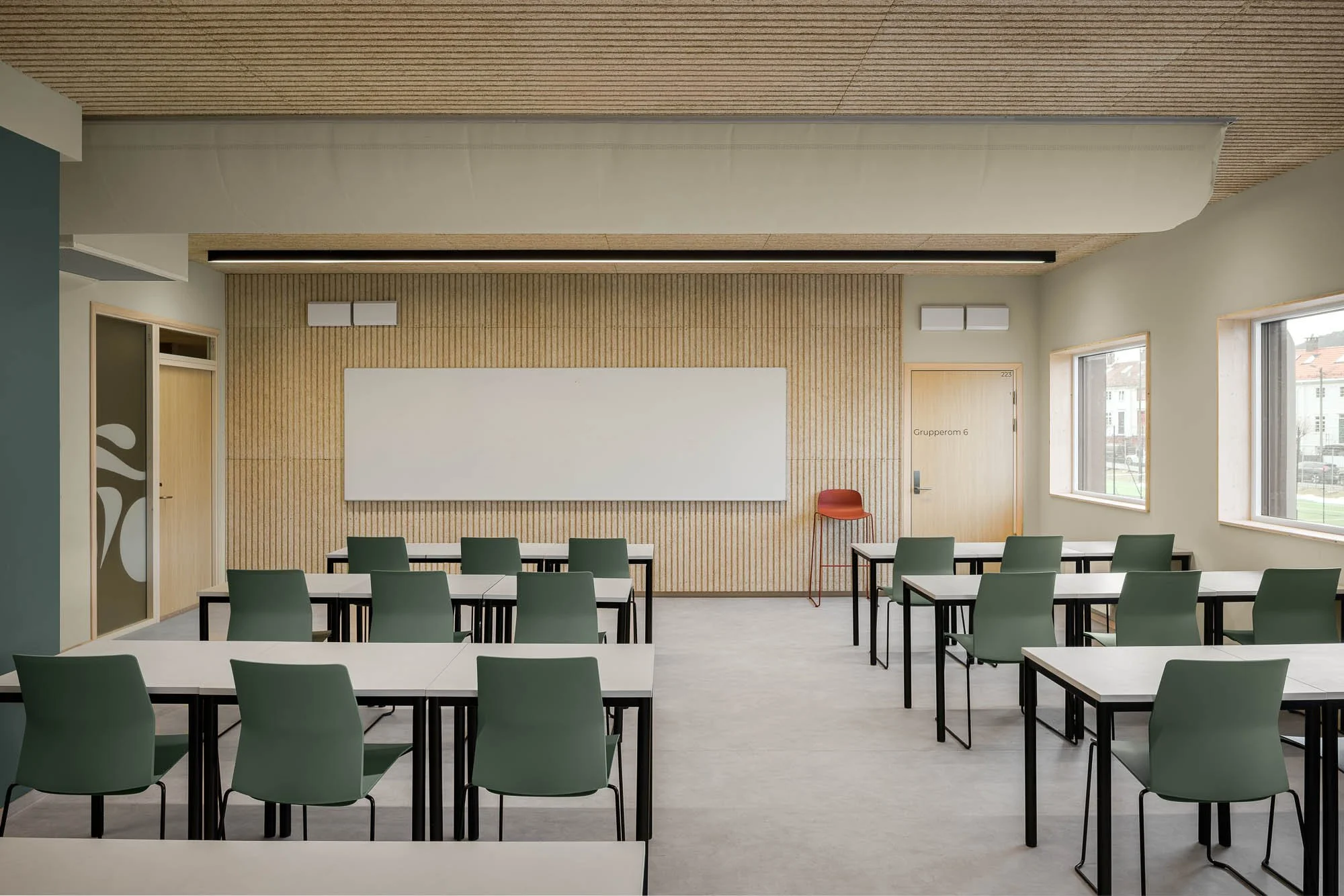 Klasserom ved NTGU Brann stadion.