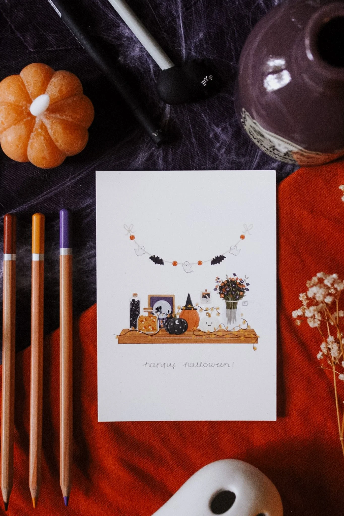 Happy Halloween || Postcard