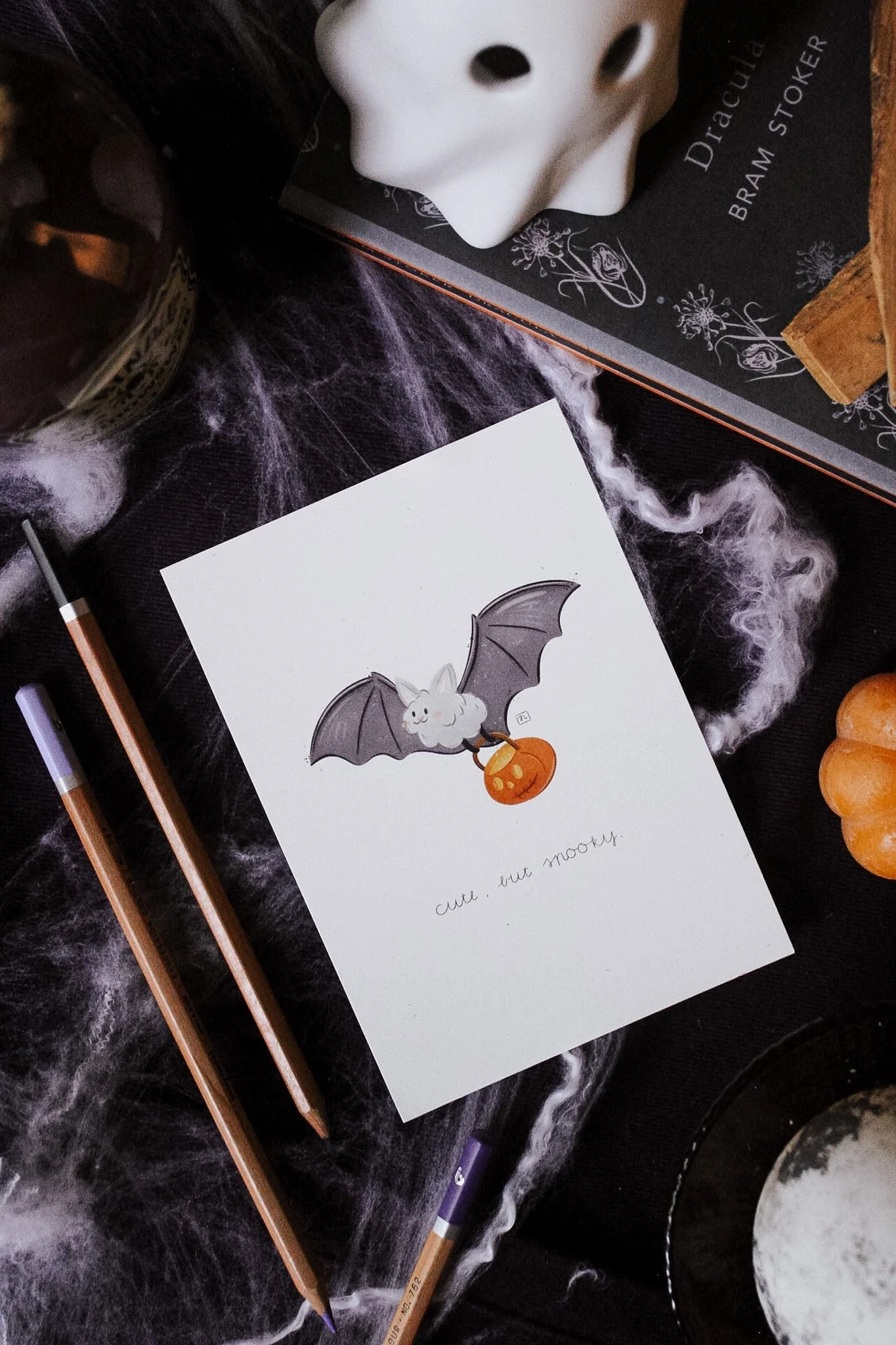 Cute, But Spooky || Postcard