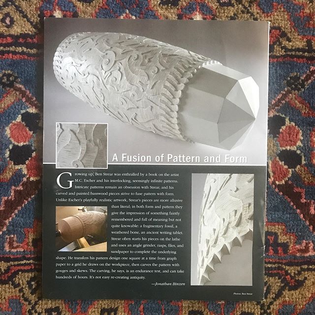 I was this months back cover feature in @finewoodworkingmagazine.  Nice short article about my inspiration and carving process.

#woodworking #woodcarving #woodsculpture #finewoodworkingmagazine