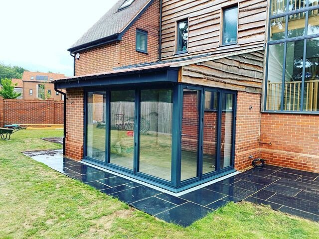 A small extension with a big impact. The corner Bifold opens up the garden to the house. #builder #construction #extensions #renovation