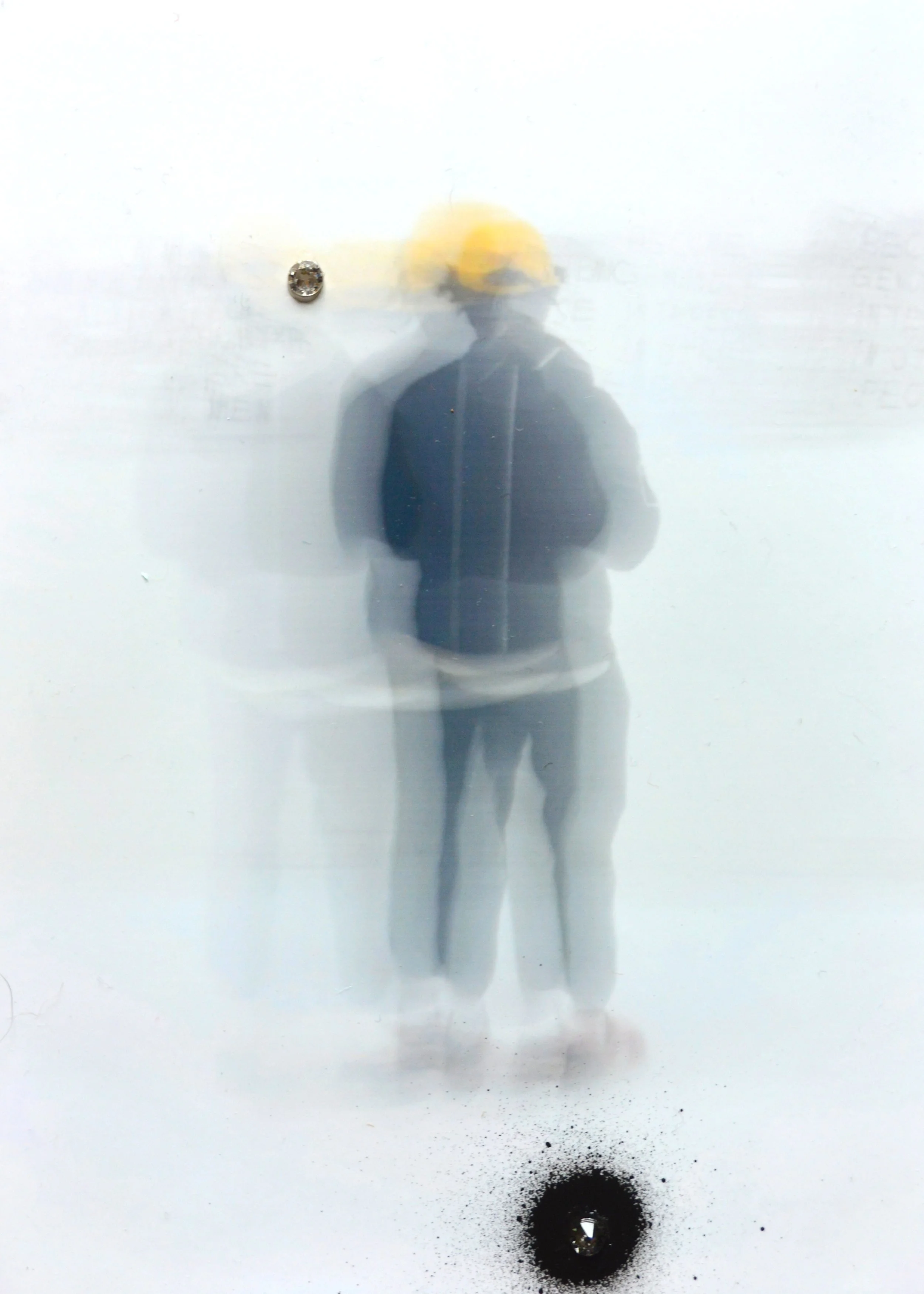 Photo: The Hole Gallery 2016, mixed media art design / spray and Swarovski mixed media photo, 2017.