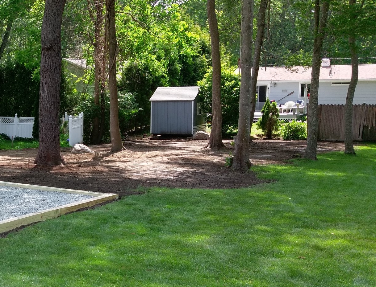 Before a lawn renovation