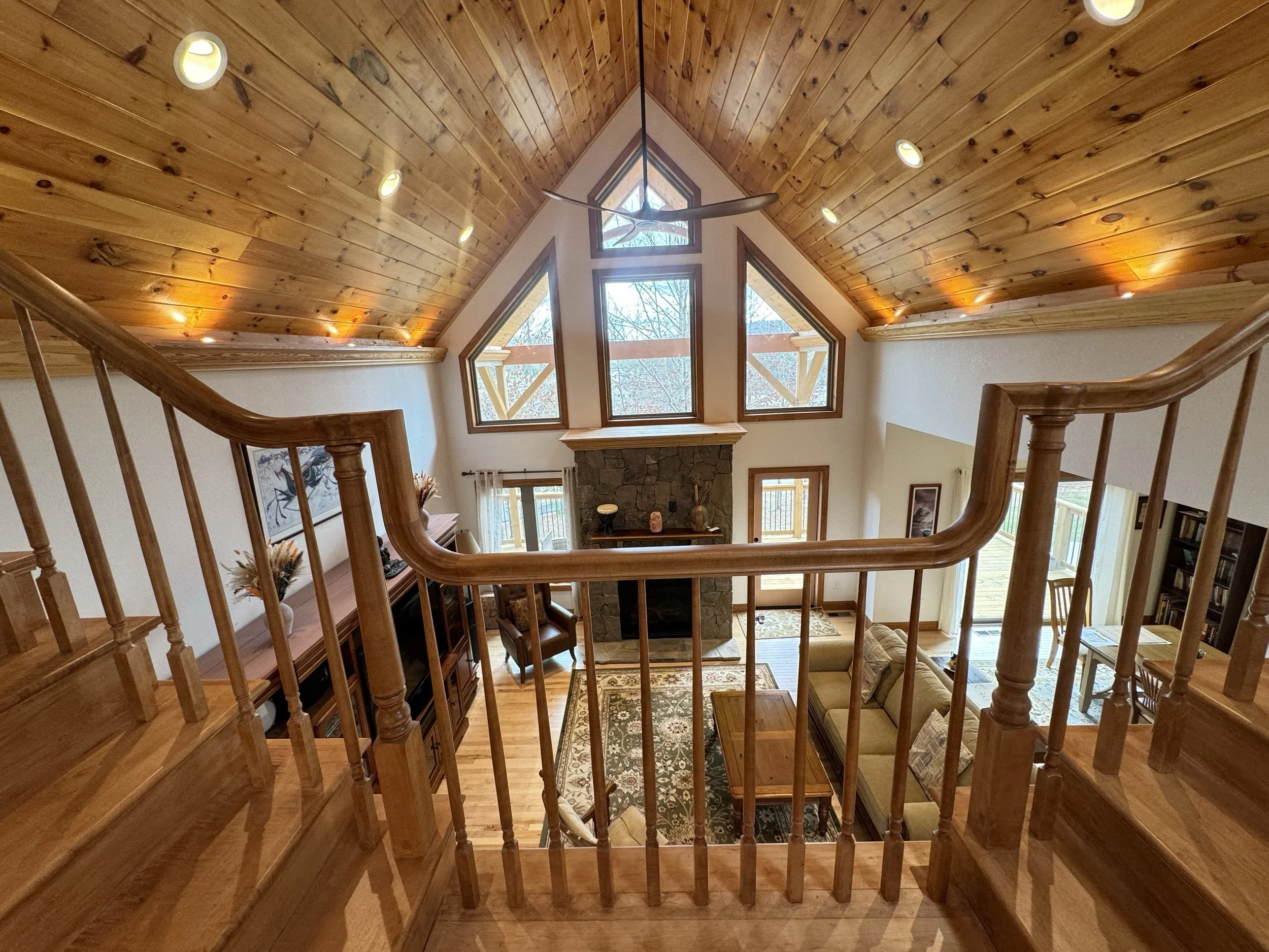 living room from the upper level.JPG