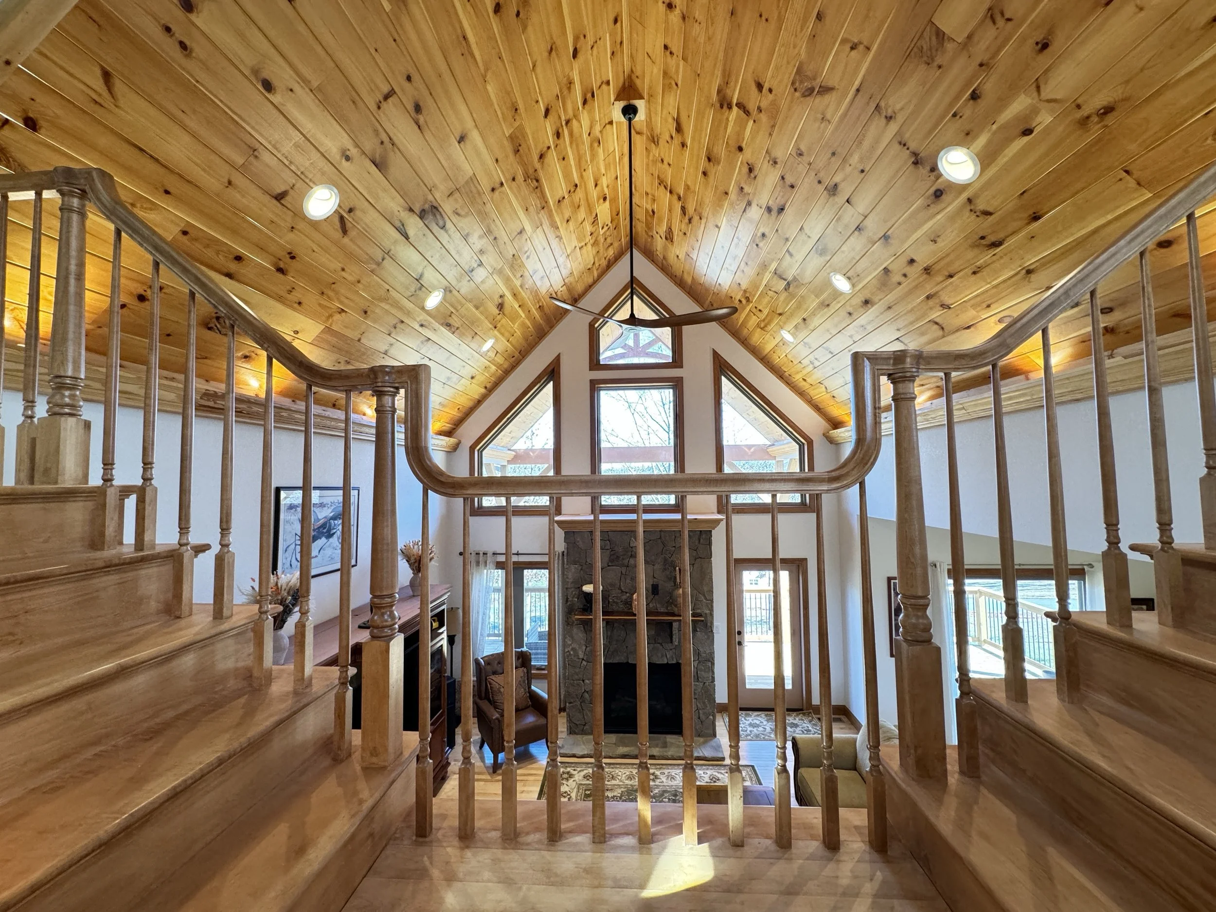 Stairway view into Lving Room .JPG