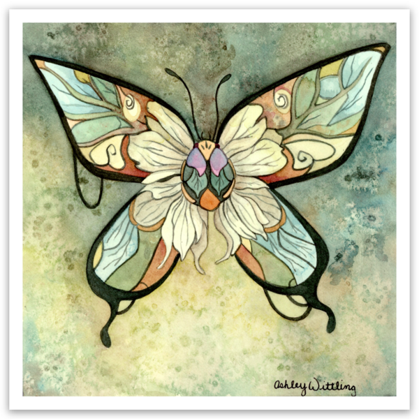 Moth Sticker - Delicate Polychrome FaeDragon — Ashley Wittling