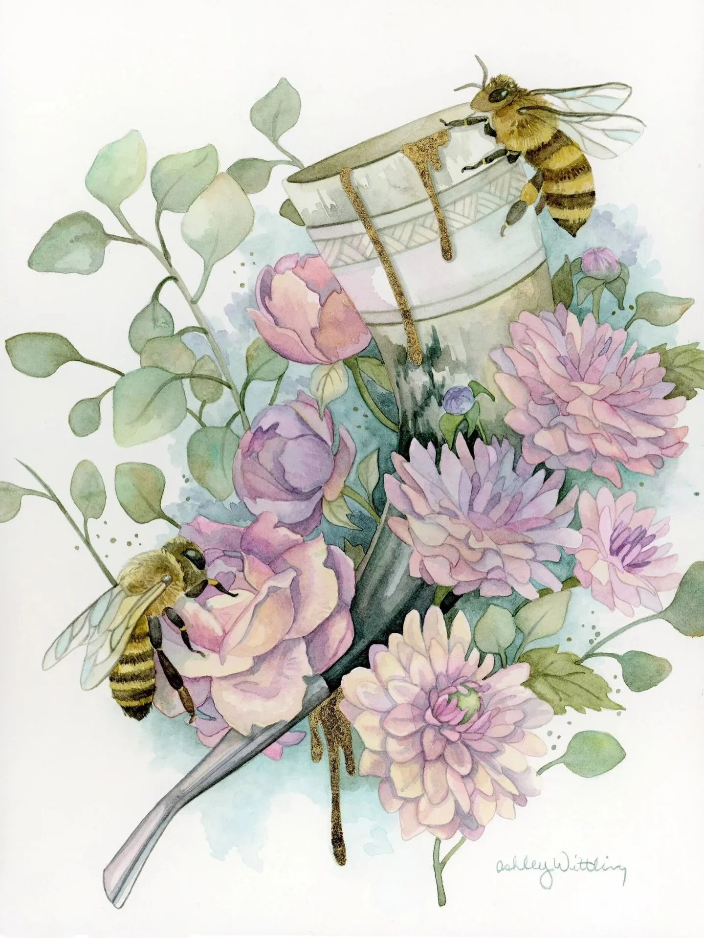 🐝Ace of Cups🐝 A new beginning overflowing with possibilities. 

🌸 Original Available 🌿

In tarot this card symbolizes emotional renewal, awakening and a surge of fresh energy entering your life. It&rsquo;s a moment when your cup overflows and the