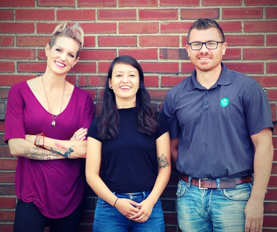 Amanda Thieman, Evelyn Verde, and Brian Thieman (left to right)