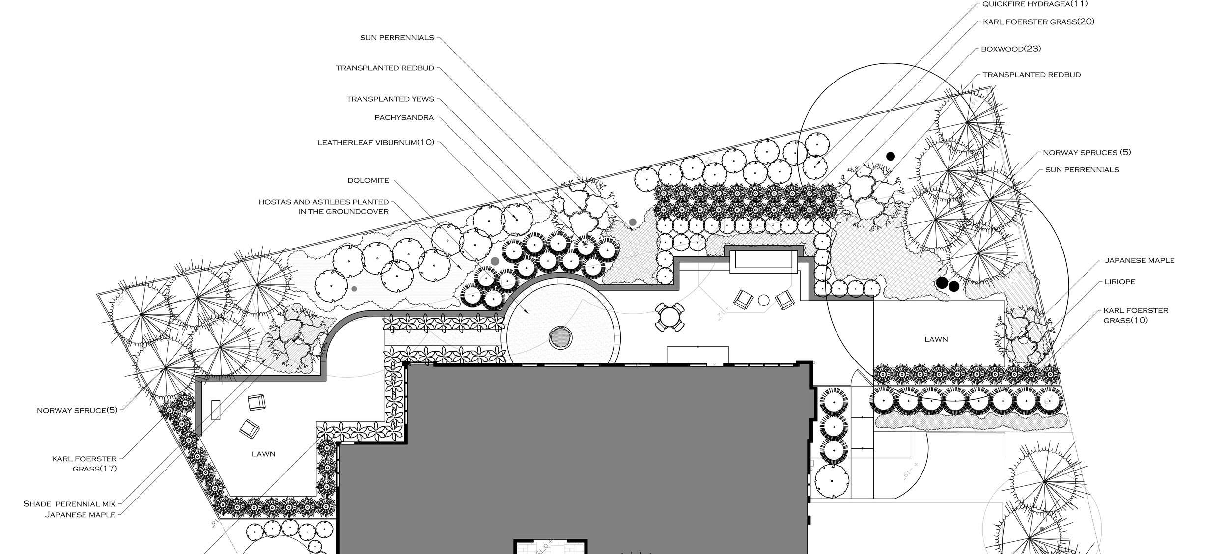 Evelyn gained tangible work for her professional portfolio, including this backyard she designed for 317Grow.