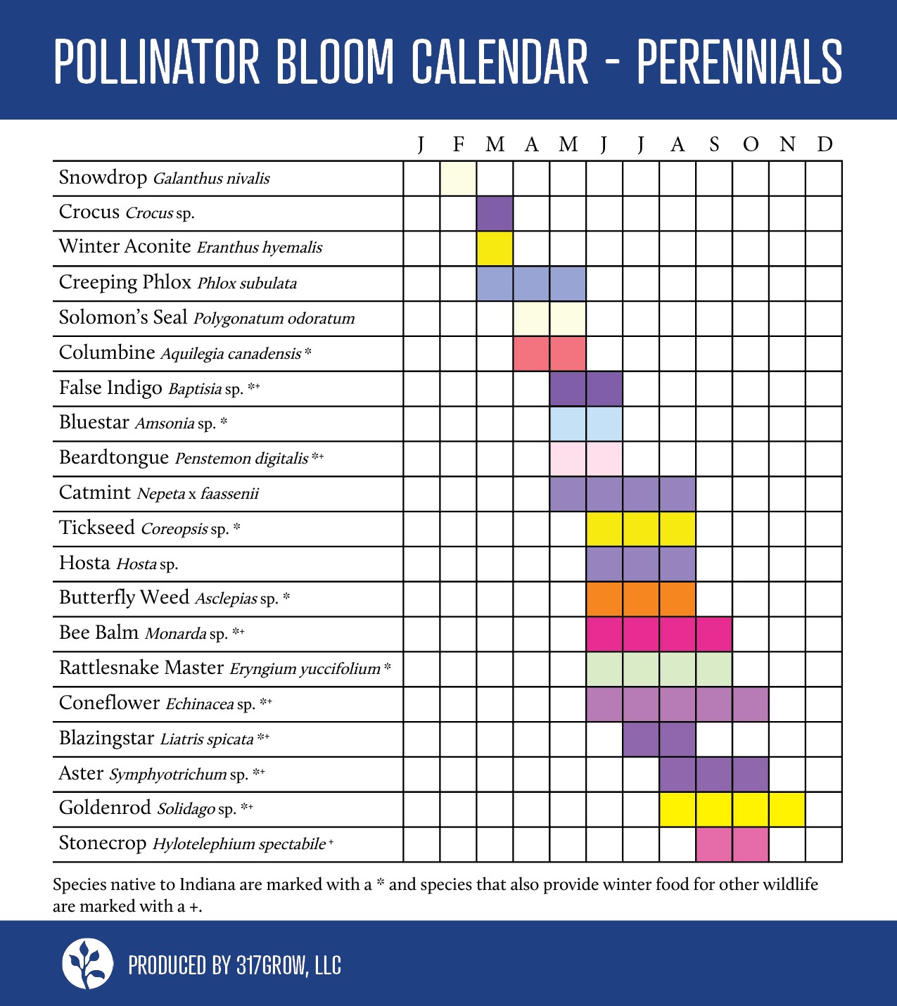 Winterberry Pollination Chart