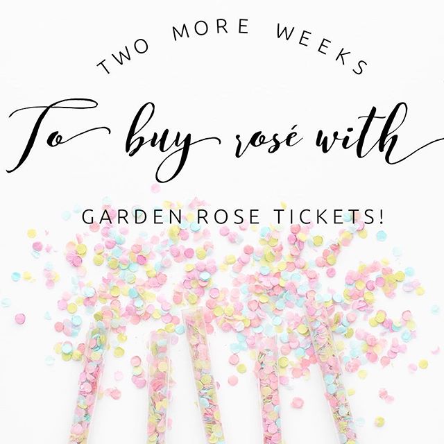 Just two more weeks to get your tickets to Ros&eacute; with Garden Rose Round two! 🍷This is going to be an event you don&rsquo;t want to miss! Link in bio
&bull;
&bull;
&bull;
#weddingplanningworkshop #weddingplanning #ros&eacute;withgardenrose #gar