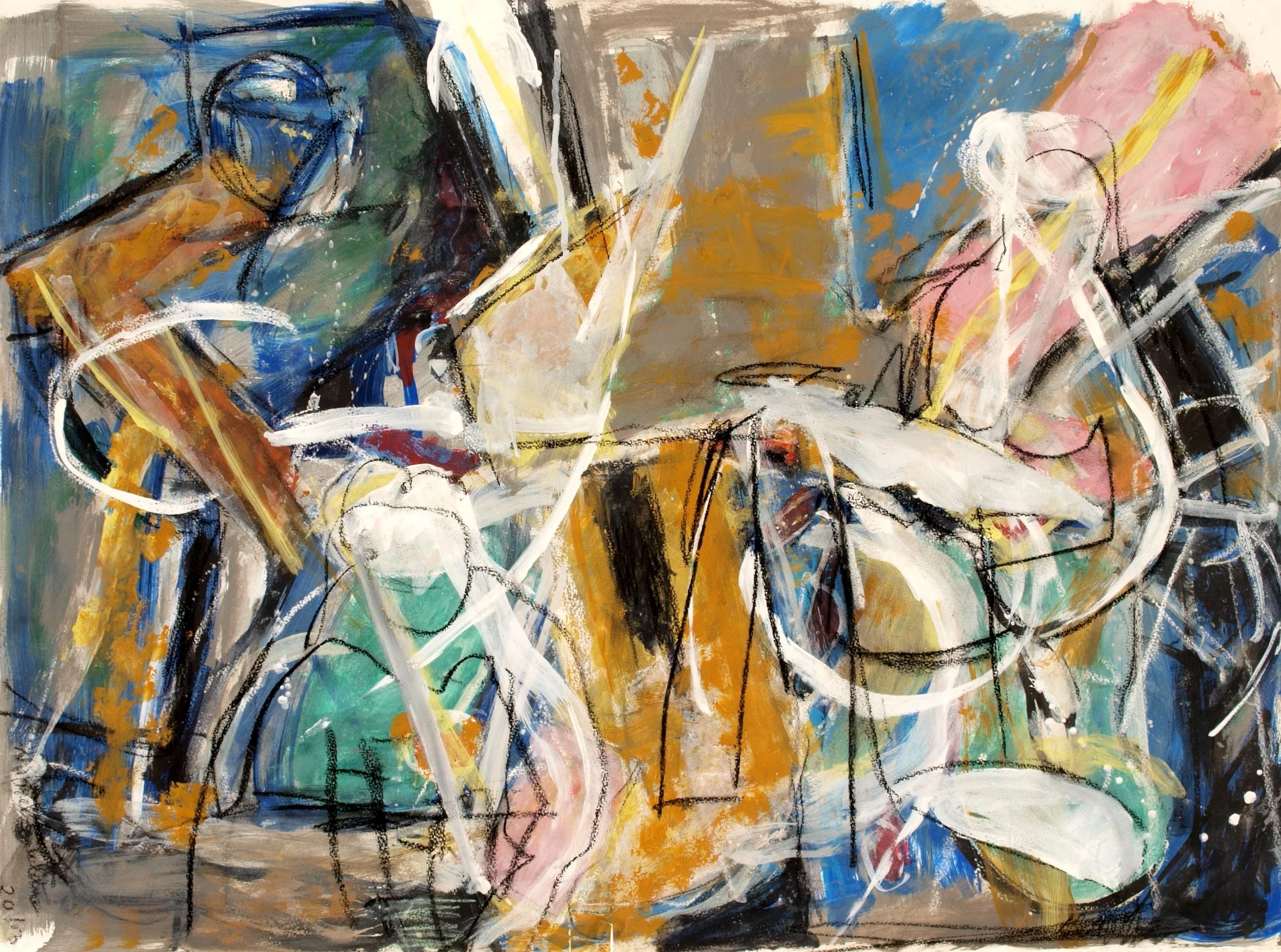 Family in Repose Acrylic on paper, 22 X 29 ½ inches