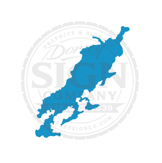 Lower Saranac Lake NY Decal - Sizes: 6", 9", 12", 15" or 20" 