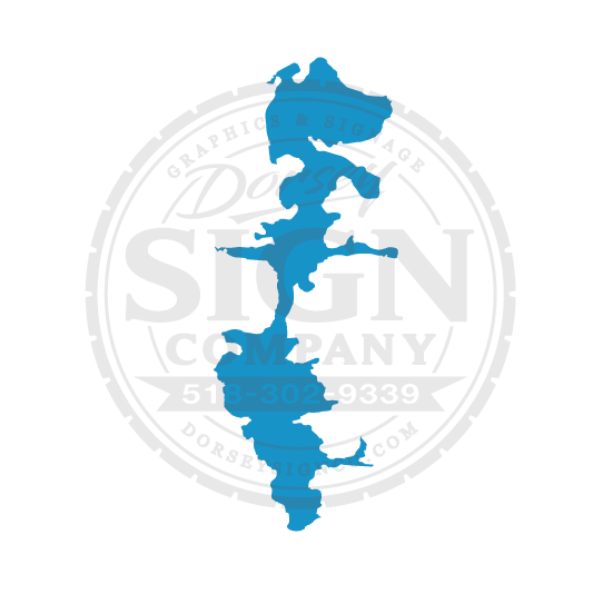 Upper Saranac Lake NY Decal - Sizes: 6", 9", 12", 15" or 20" 