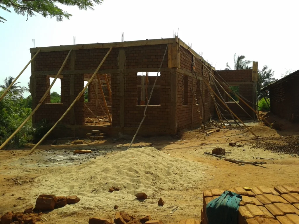 Chapel under construction in Tanzania