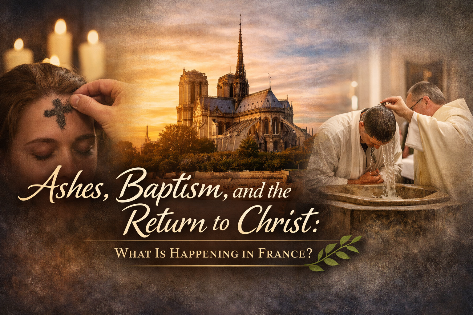 Ashes, Baptism, and a Return to the Faith in France. Something extraordinary is unfolding in France. According to Le Figaro , parishes across the country reported record-breaking Ash Wednesday attendance , with churches overflowing —